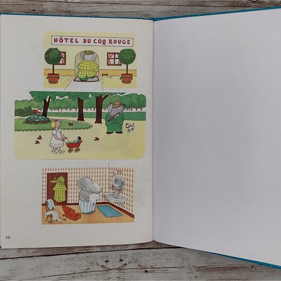 Babar and Father Christmas Altered Book Journal, Recycled Diary - Picture 13 of 16